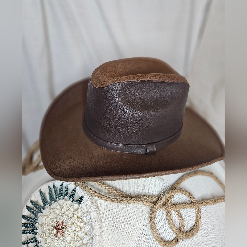 100% cowskin cowboy style hat 3 colors